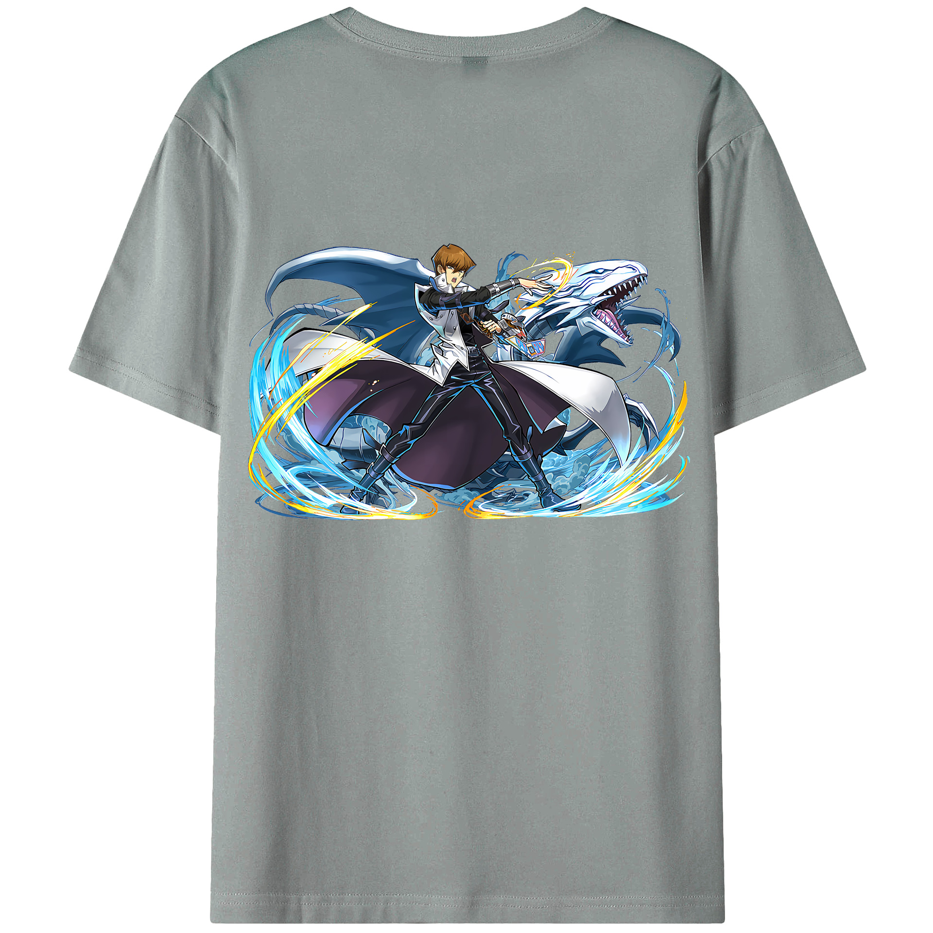 （画像用） 遊☆戯☆王 Yu-Gi-Oh! 綿100％ メンズ半袖Tシャツ（バックプリント） 通気性
